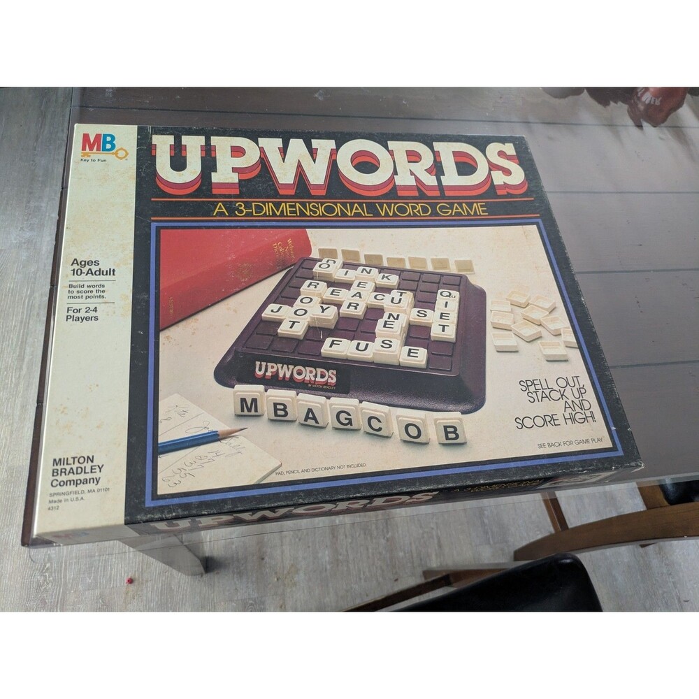 VTG 83 UPWORDS Board Game by Milton Bradley | 3-Dimensional Word Game